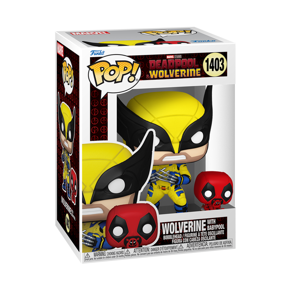 Фігурка Росомаха (Wolverine) та Бебіпул (Babypool) — Funko Pop — Deadpool — превʼю 1