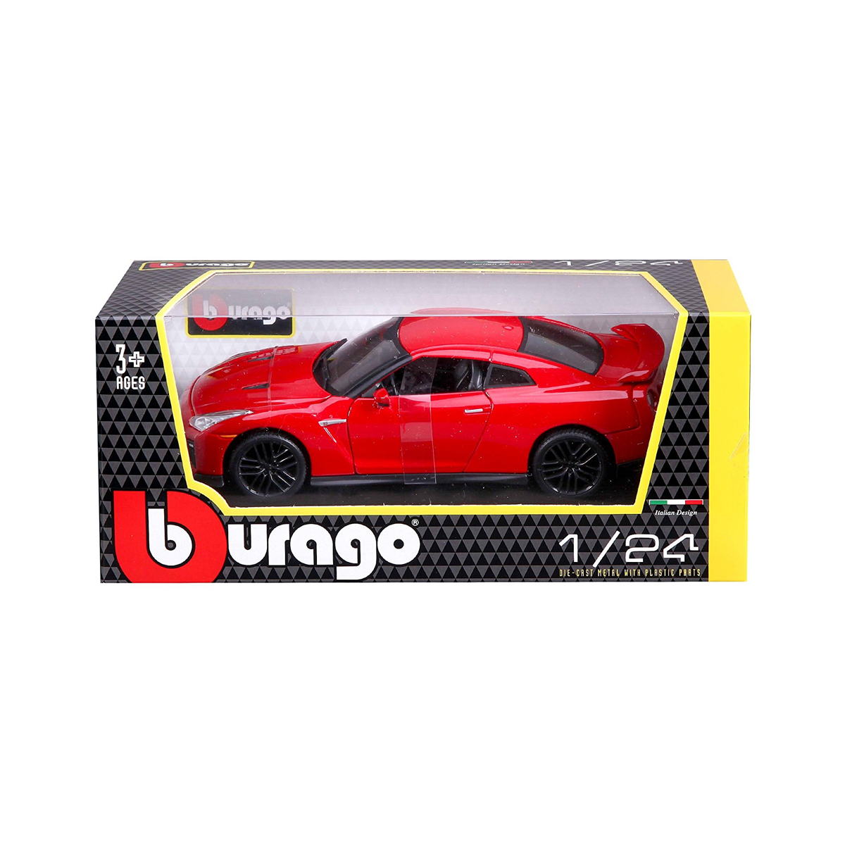 Автомодель Nissan GT-R Bburago 1:24 металева з дверцятами — превʼю 10