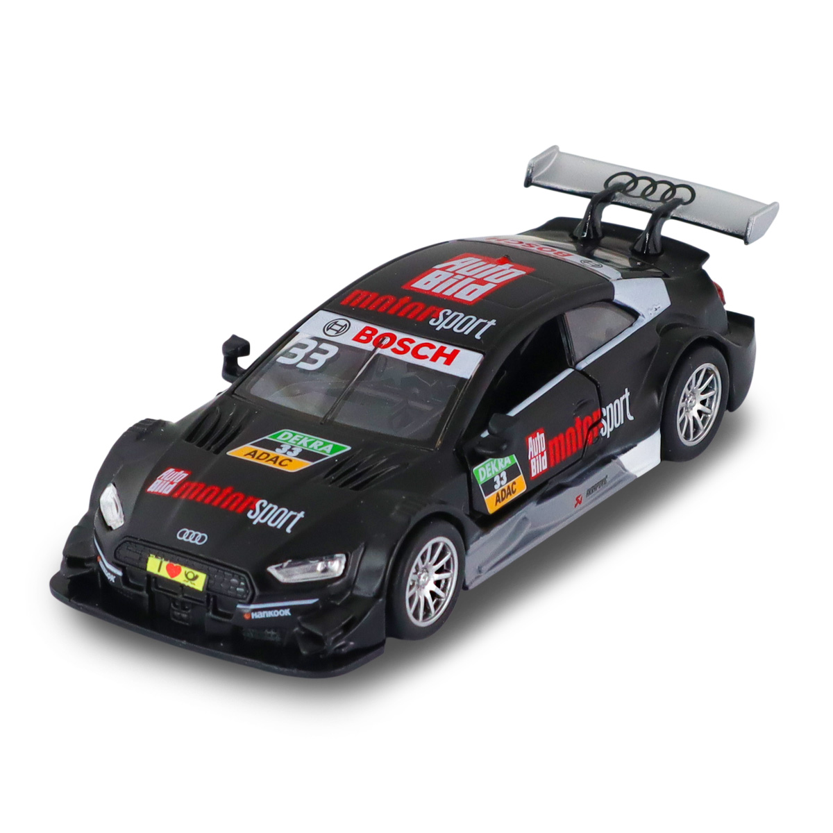 Автомодель TechnoDrive Audi RS 5 DTM 1:43 металева Чорна — превʼю 1