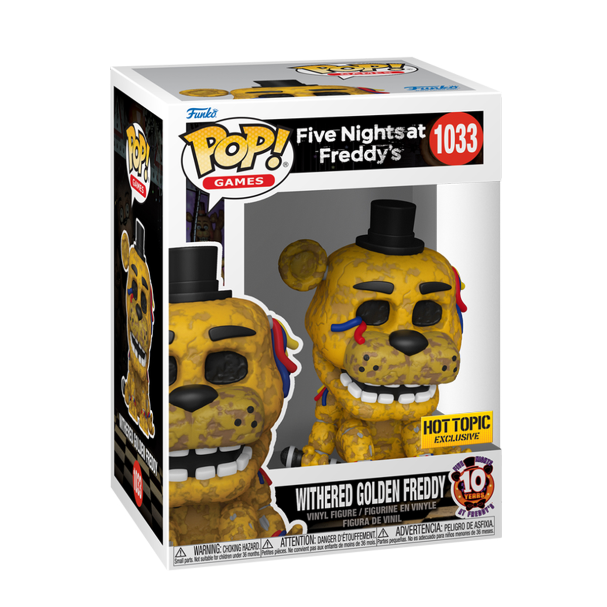 Колекційна ігрова фігурка Funko POP Five Nights at Freddys - Withered Golden Freddy