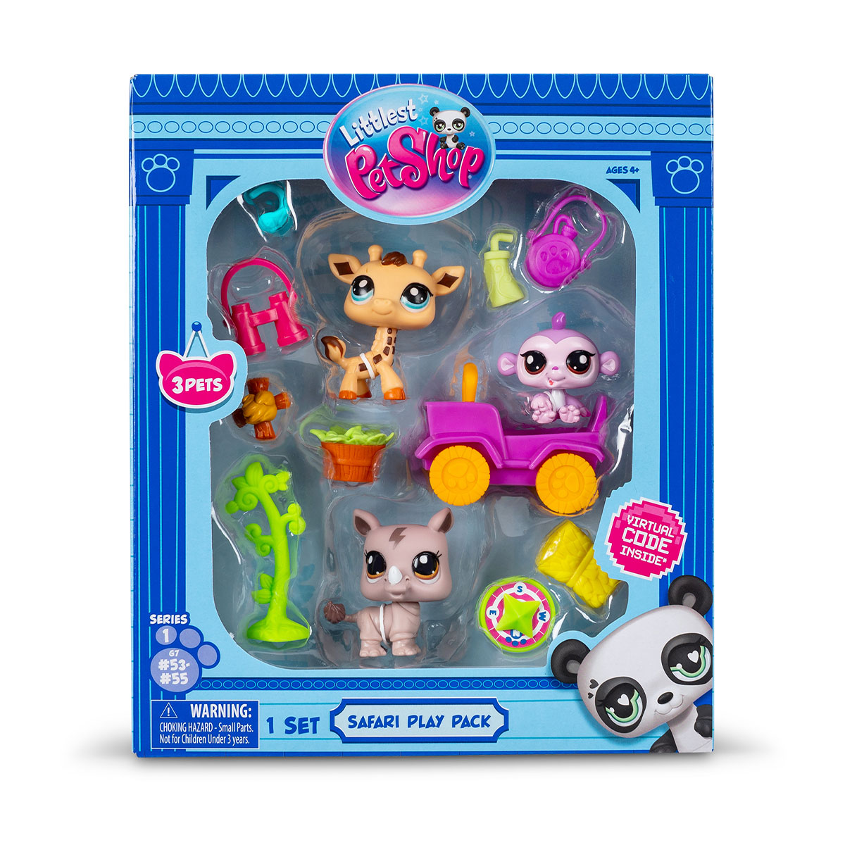 Ігровий набір для дітей Сафарі Hasbro Littlest Pet Shop з трьома фігурками