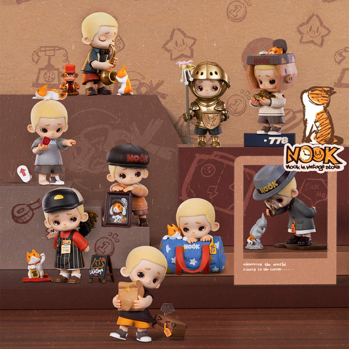 Колекційна фігурка 52Toys NOOK Вінтажна крамниця — Nook та Jiumu — 9 см — превʼю 4