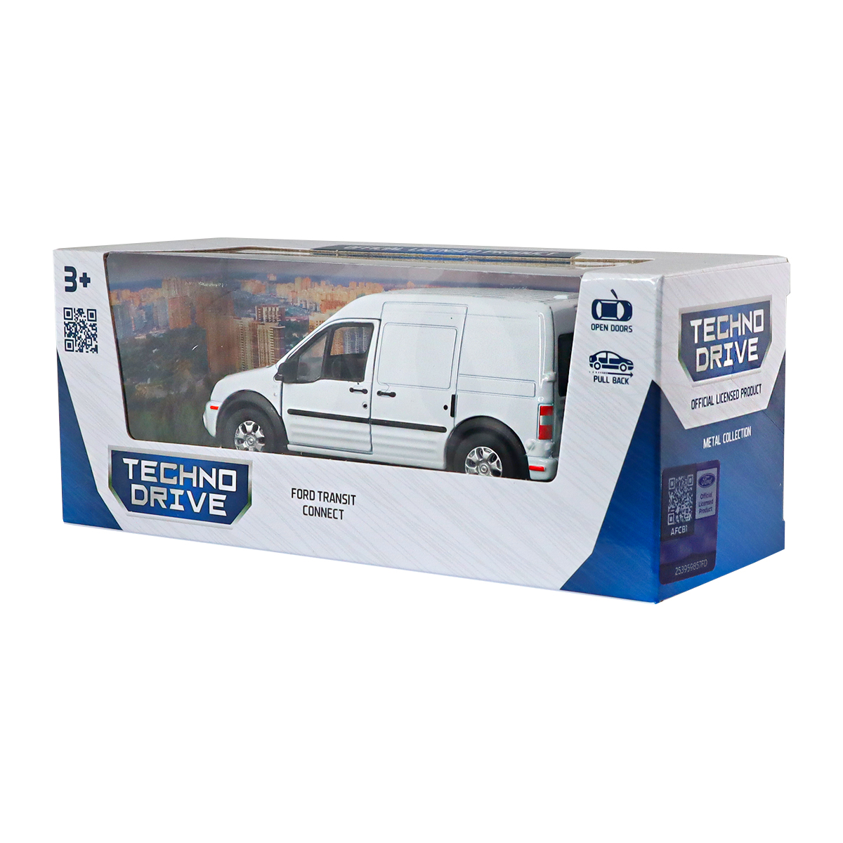 Автомодель Ford Transit Connect TechnoDrive 1:43 Біла — превʼю 4