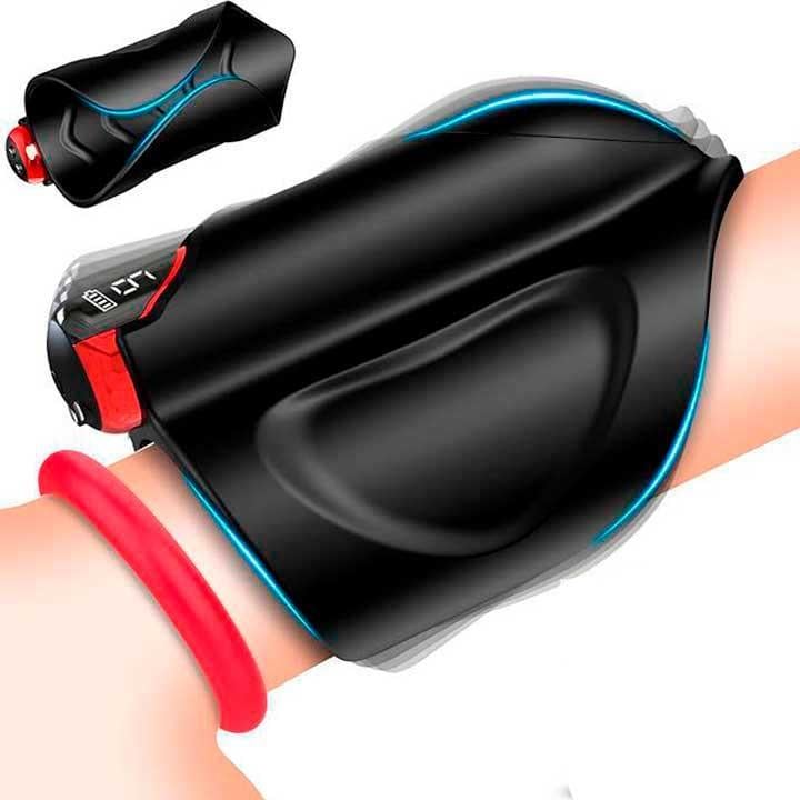 Вібронасадка силіконова на пеніс Blowmotion 40x104 мм для потовщуюча з вібрацією чорна