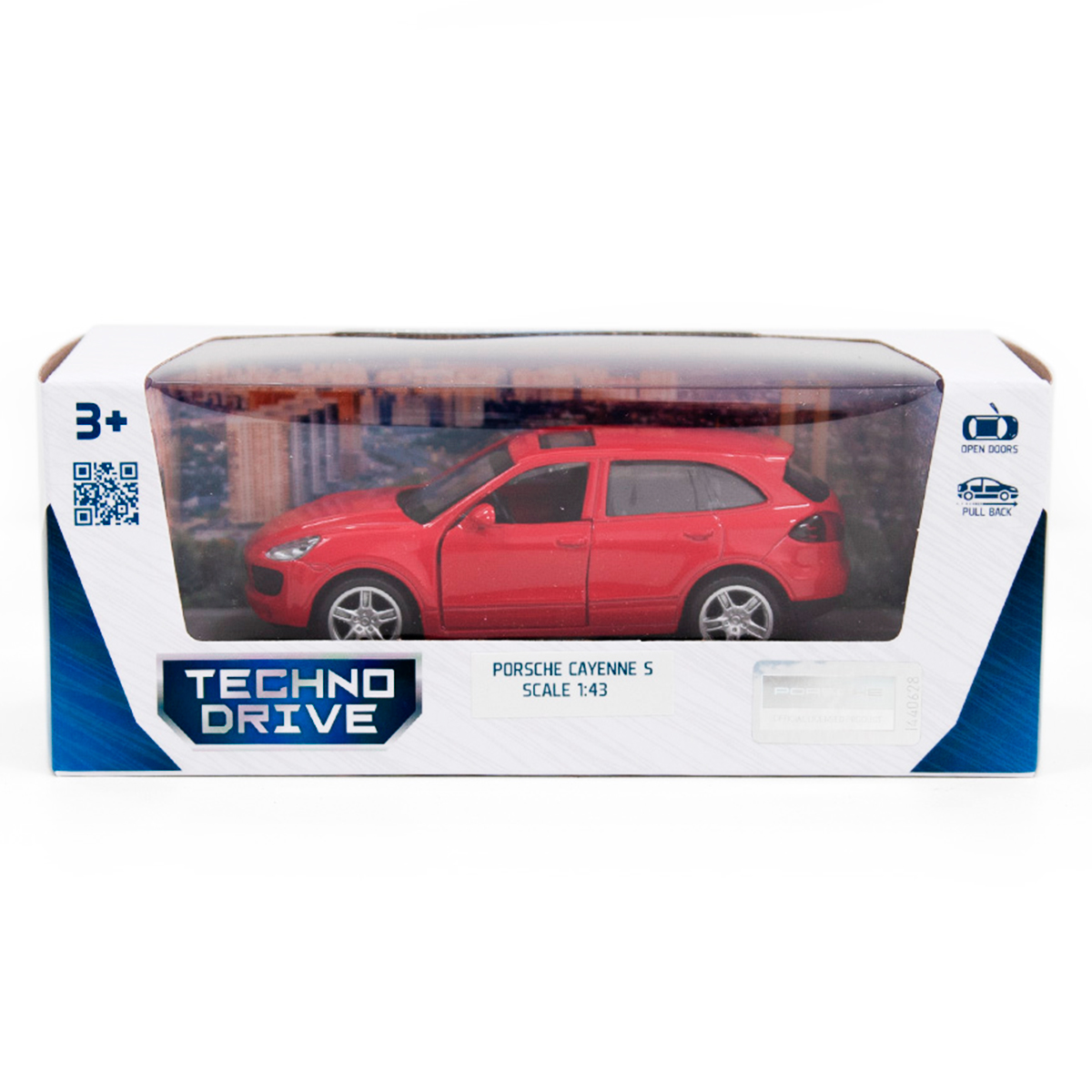 Автомодель Porsche Cayenne S Techno Drive металева Червона — превʼю 3