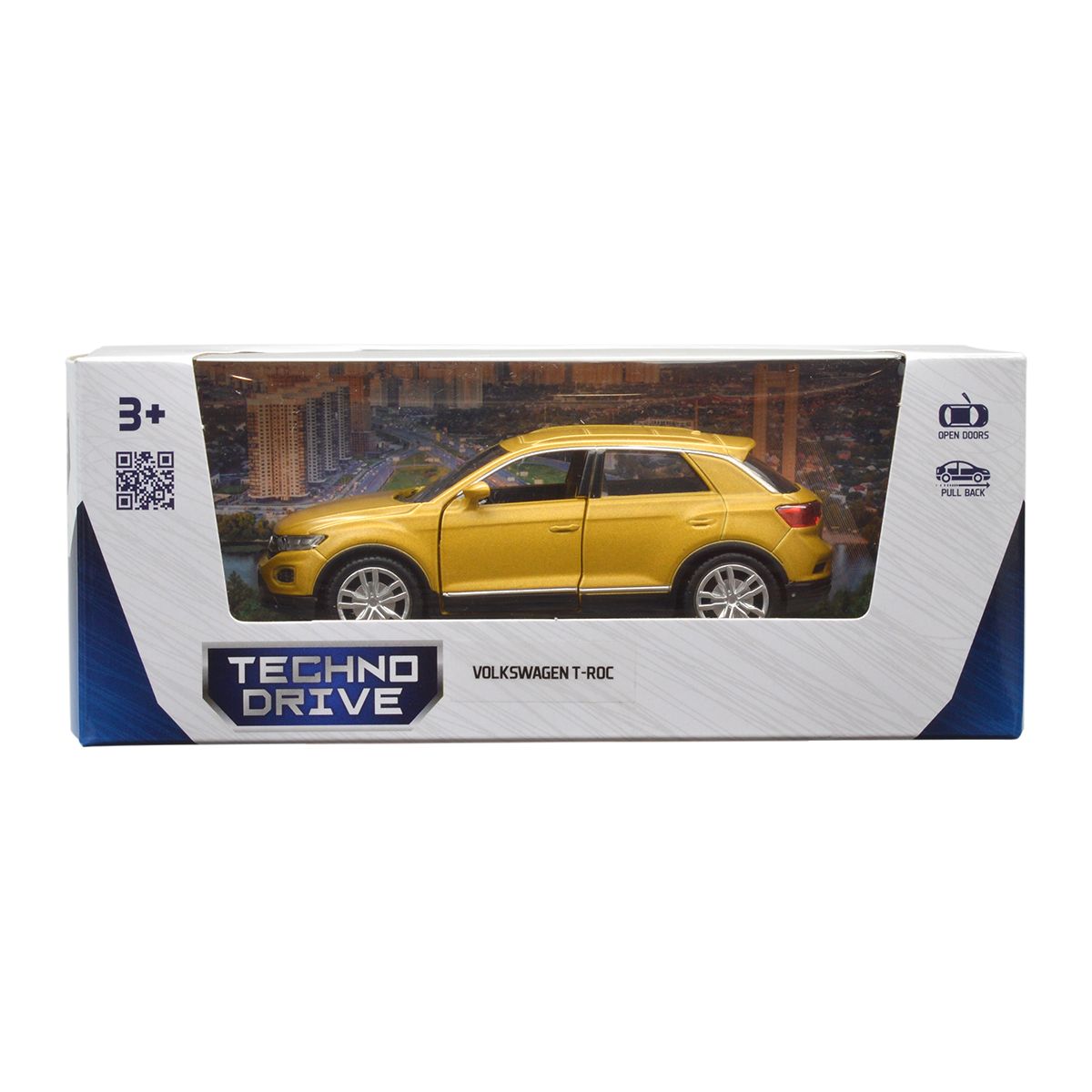 Автомодель Volkswagen T-Roc 2017 Techno Drive 1:32 металева Золотиста — превʼю 11