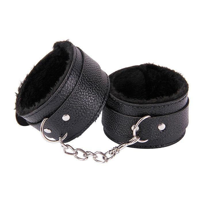 Шкіряні наручники з хутром BDSM One size