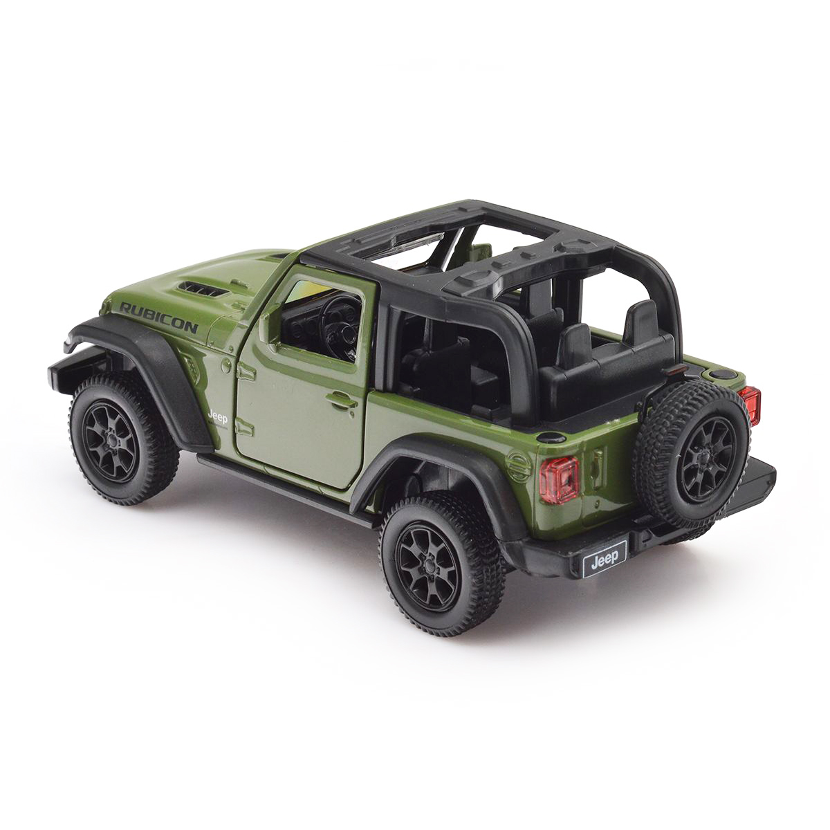 Автомодель Jeep Wrangler Rubicon 2021 Techno Drive 1:32 металева Зелена — превʼю 5