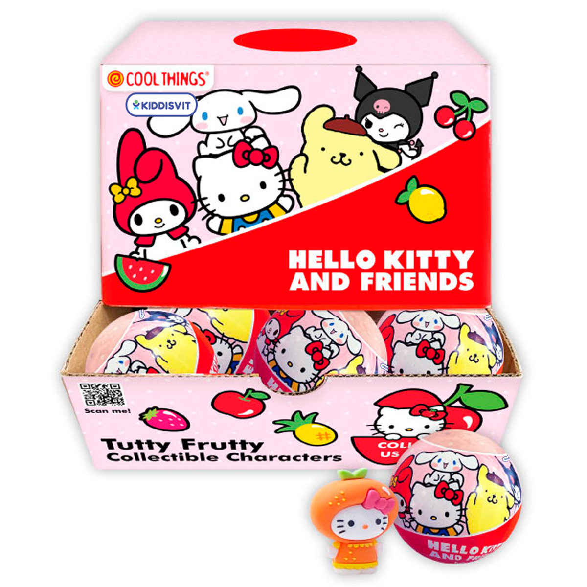Фігурка-сюрприз Hello Kitty Cool Things Тутті-Фрутті 65 мм 9 шт — превʼю 3