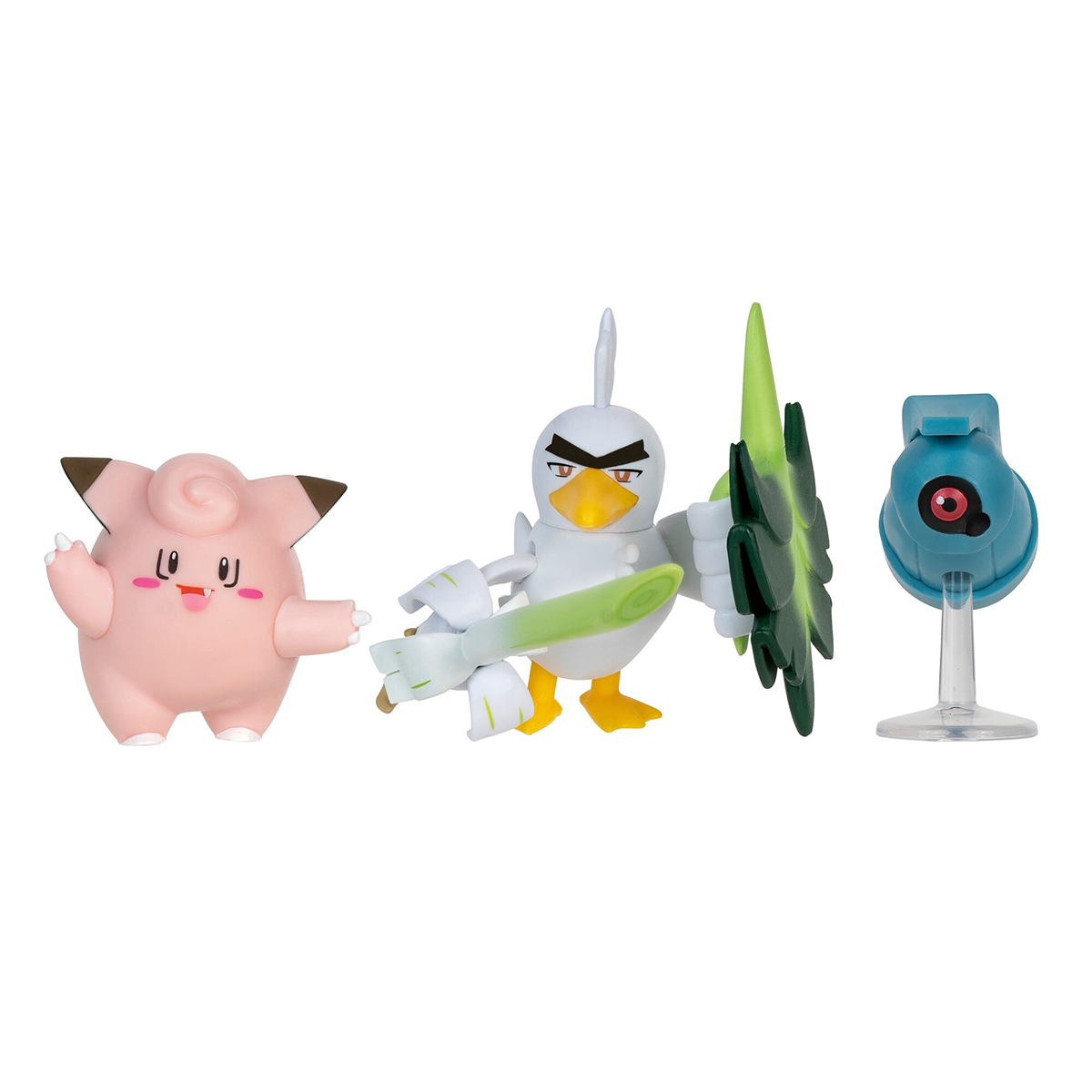 Набір ігрових фігурок Pokemon W18 - Клефейрі Белдум Сірфетч'д 3 шт — превʼю 2