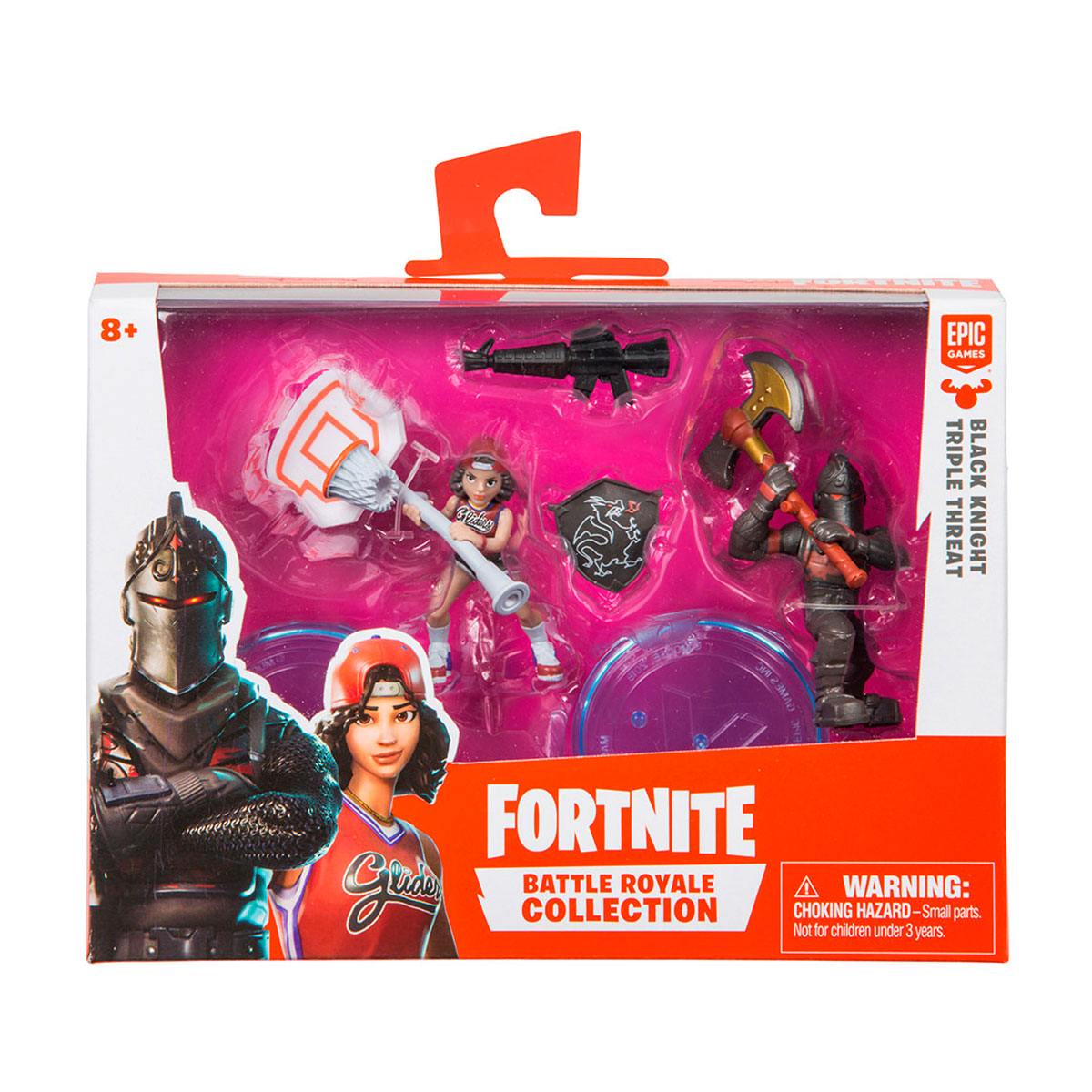 Набір ігрових фігурок Fortnite Баскетбольна Душа та Чорний Лицар 5 см 2 шт