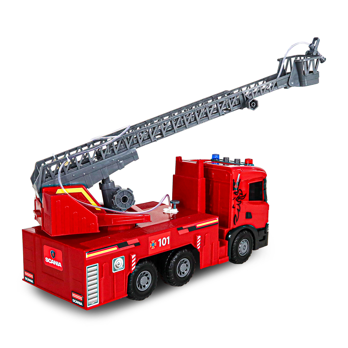 Пожежна машина Techno Drive Super Big Truck Scania 51,5 см зі світлом та звуком — превʼю 13