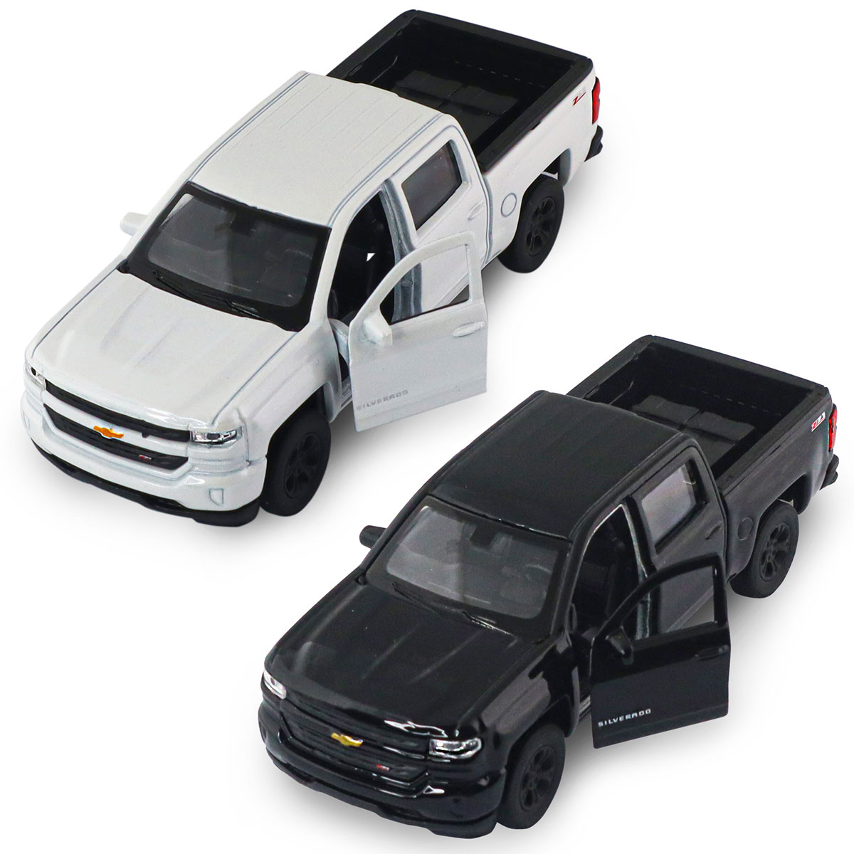 Автомодель Chevrolet Silverado 2017 Techno Drive 1:43 металева з pull-back механізмом Біла — превʼю 15