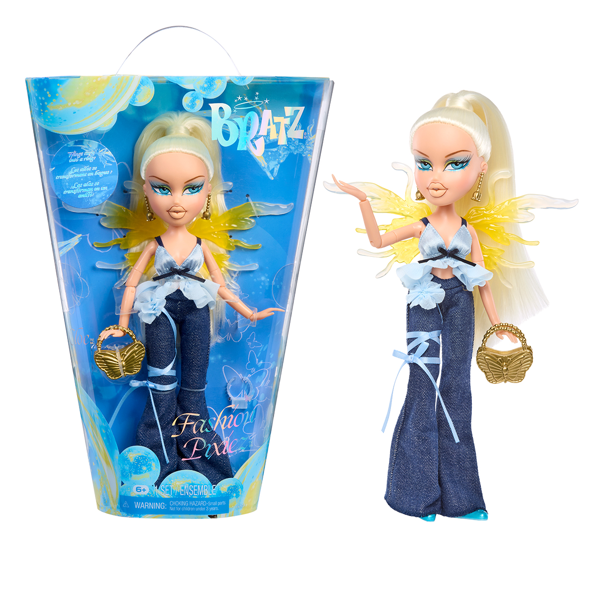 Ігровий набір лялька з крилами Bratz Fashion Pixiez Хлоя 25 см Блондинка