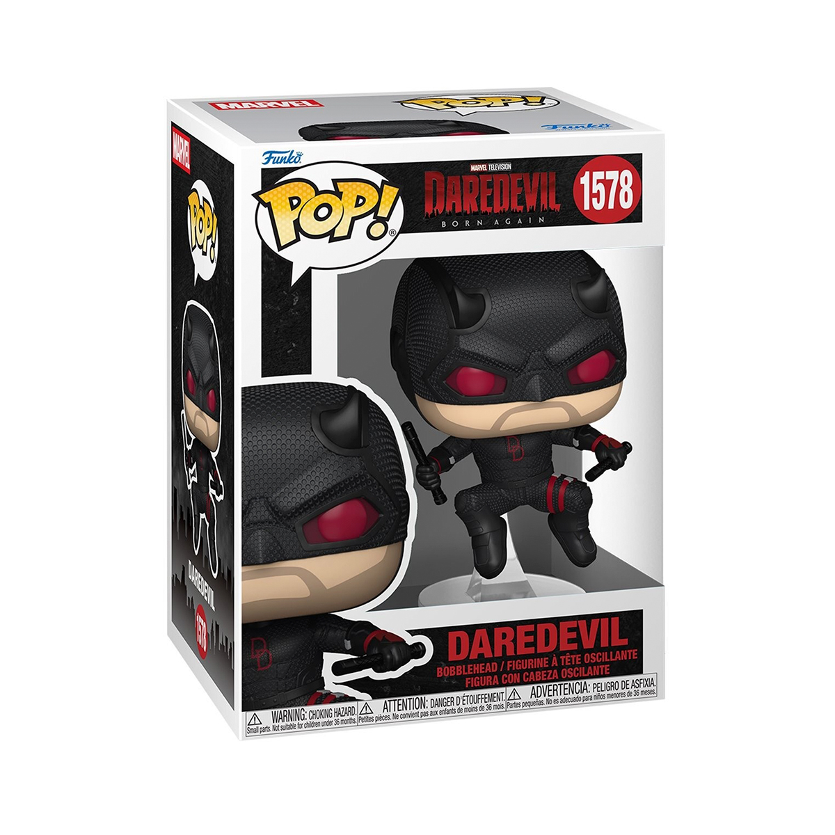 Колекційна ігрова фігурка Funko POP Daredevil-Шибайголова Born Again Чорний — превʼю 1