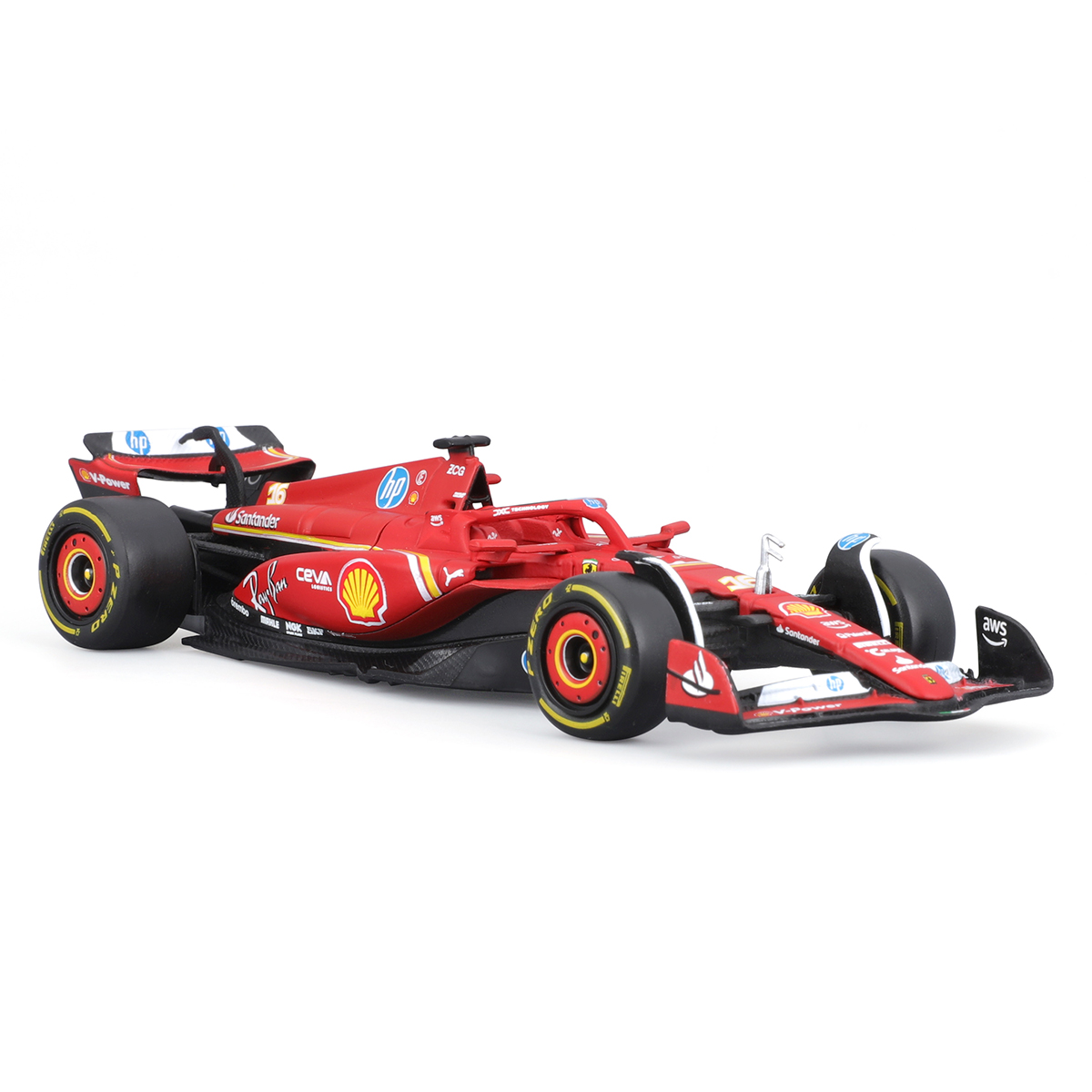 Автомодель Ferrari SF-24 Racing Bburago 1:43 Червона — превʼю 6