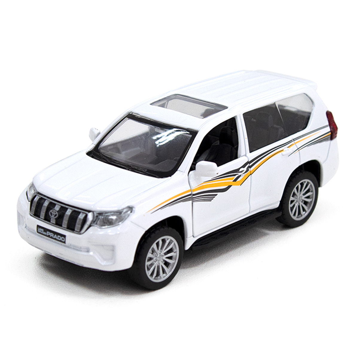 Автомодель Toyota Land Cruiser Techno Drive металева Біла — превʼю 1