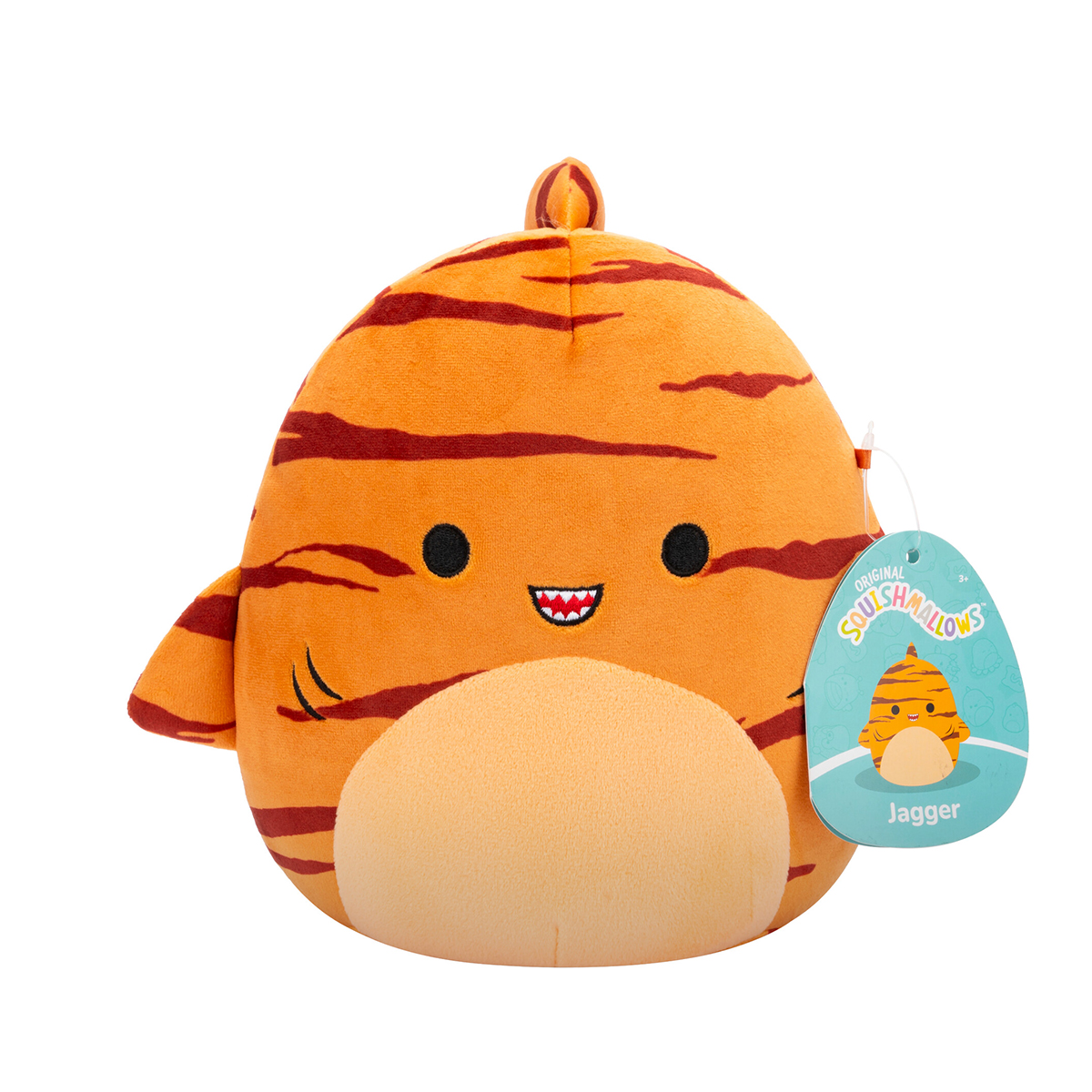 М'яка іграшка Squishmallows – Тигрова акула Джаггер (Jagger) – 19 см — превʼю 7