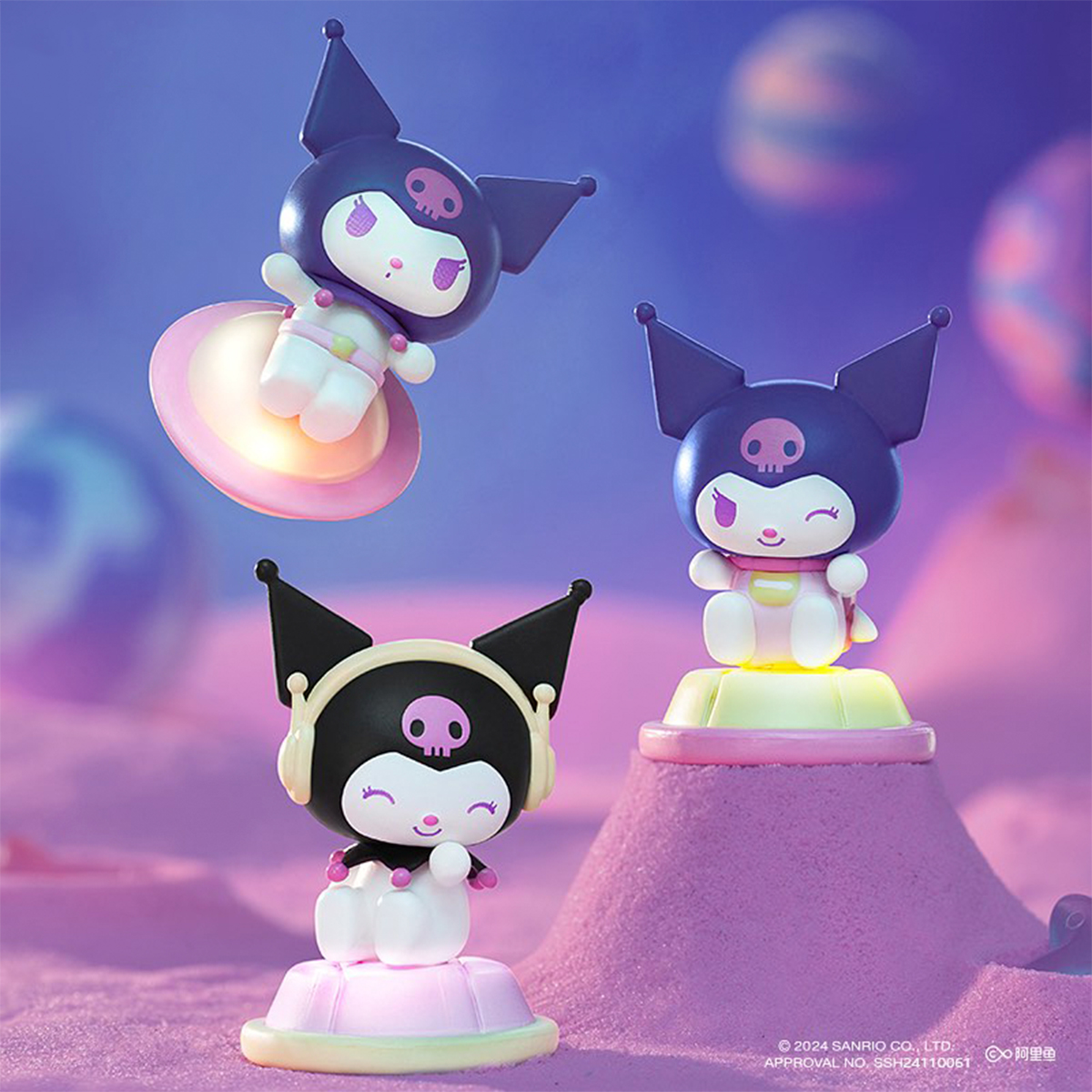 Фігурка Pop Top Kuromi – Куромі (Kuromi) – 3 см – Галактичні пригоди – Світло — превʼю 7