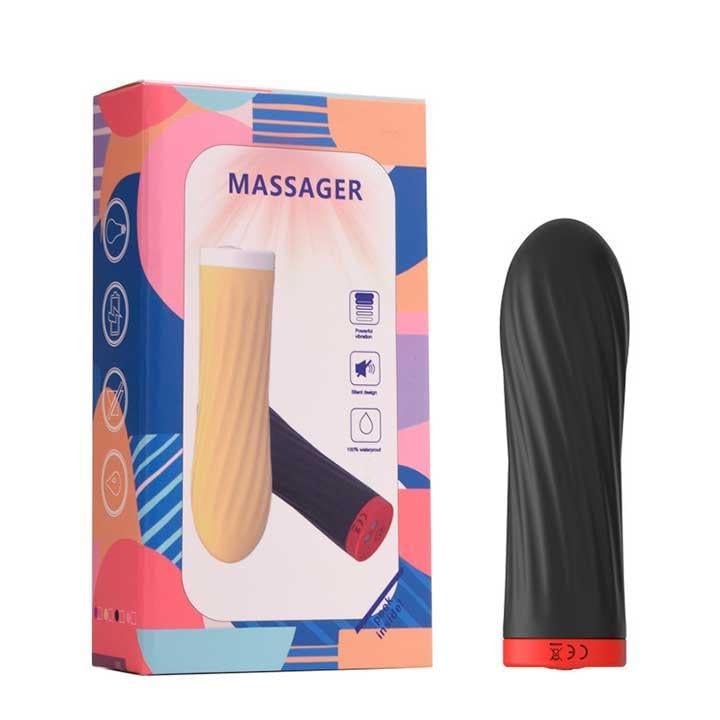 Міні-вібратор «Rechargeable Silicone Touch» 10 режимів вібрації чорний