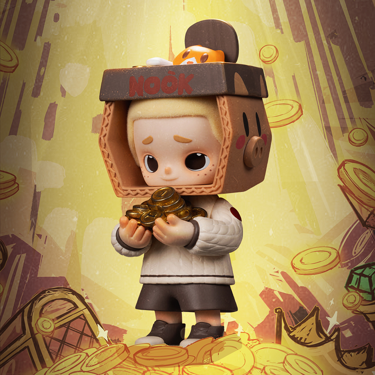 Колекційна фігурка 52Toys NOOK Вінтажна крамниця — Nook та Jiumu — 9 см — превʼю 6