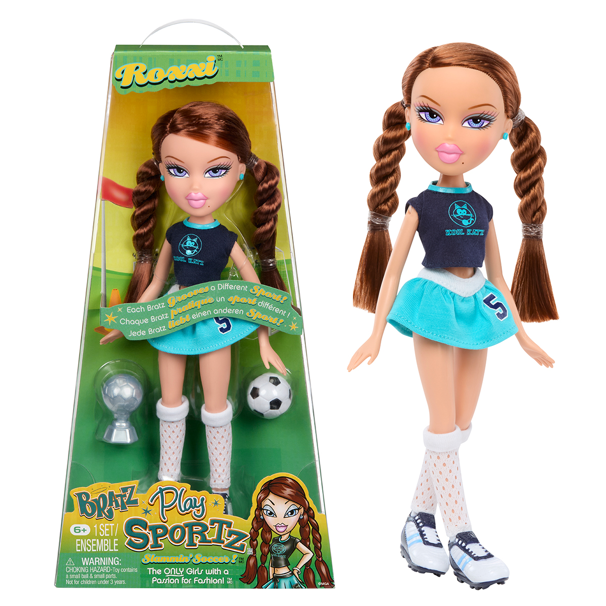 Ігровий набір Bratz Play Sportz Футболістка Роксі 29 см з аксесуарами