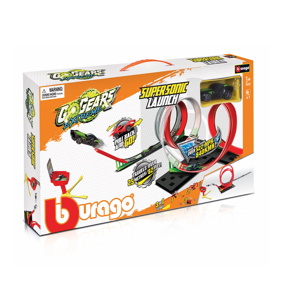 Ігровий набір трек Надзвуковий запуск 3 в 1 GoGears Extreme 182x24x30 см — превʼю 3