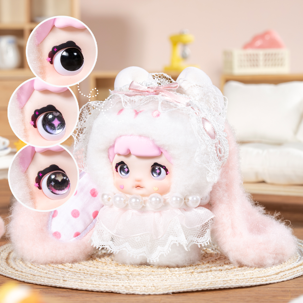 М'яка фігурка-підвіс Hi TOY Nommi – Зайченята – 10 см — превʼю 6
