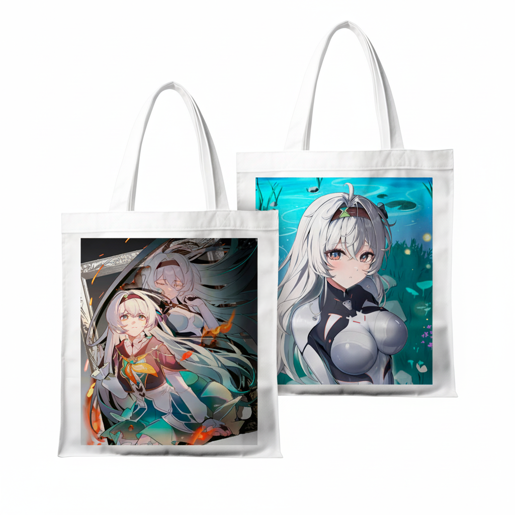 Сумка шопер лляна Honkai Star Rail Білий 39x35 см 27775629728115