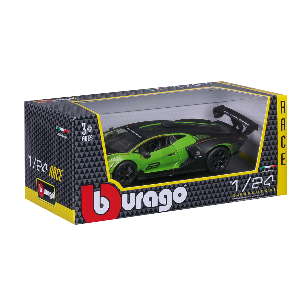 Колекційна автомодель Lamborghini Essenza SCV12 Bburago 1:24 Зелена — превʼю 2