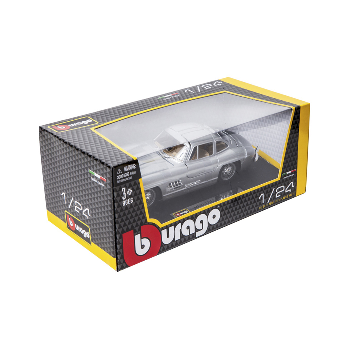 Колекційна автомодель Mercedes-Benz 300 SL 1954 Bburago 1:24 металева — превʼю 3