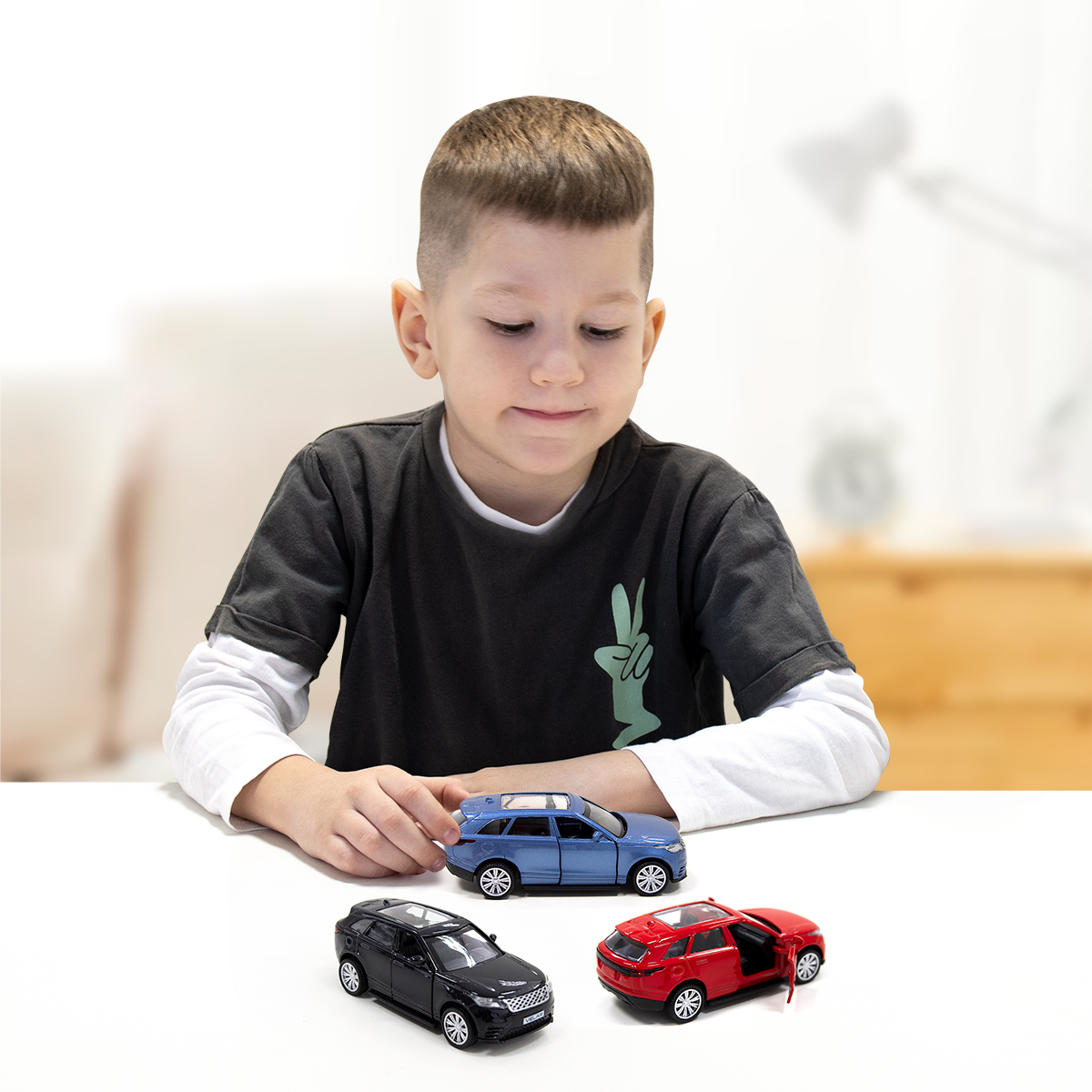 Автомодель Techno Drive Land Rover Range Rover Velar Синя металева — превʼю 2