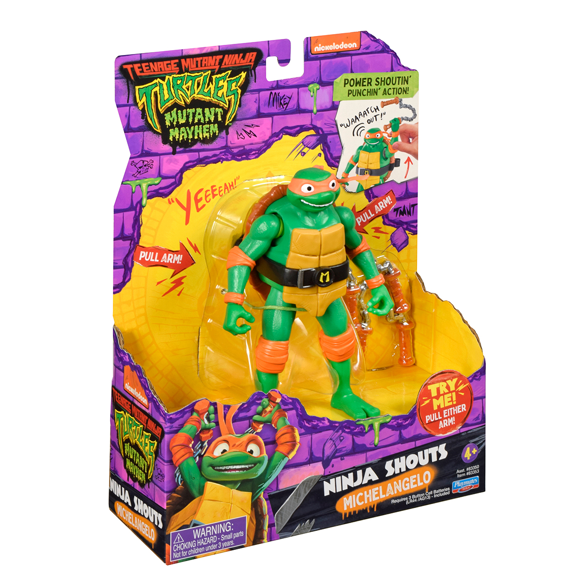 Ігрова фігурка TMNT Мікеланджело 14 см зі звуковими ефектами — превʼю 6