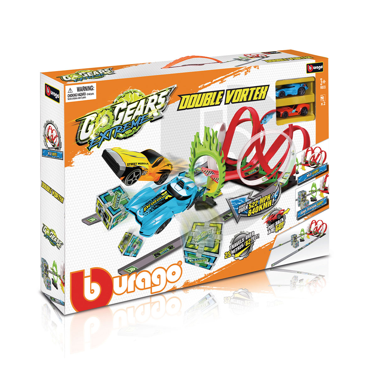 Ігровий набір Подвійний вихор GoGears Extreme трек з петлями 110x48x25 см — превʼю 2