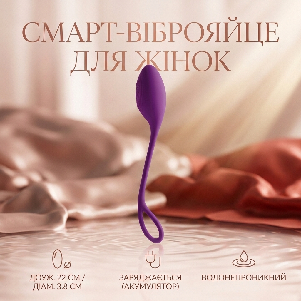 Смарт-віброяйце для клітора та точки G для жінок 10 режимів фіолетове