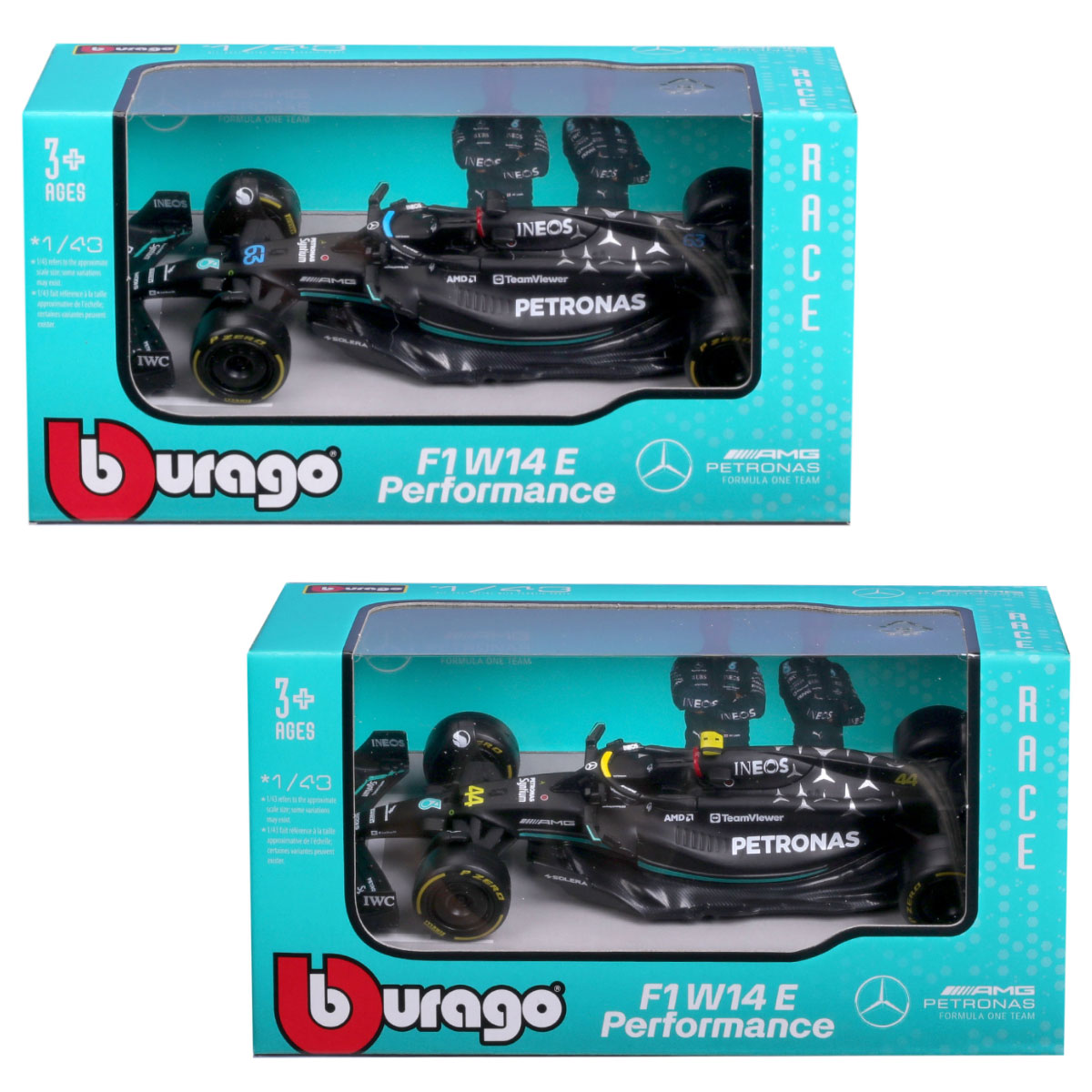 Автомодель Bburago Mercedes-AMG F1 W14 E Performance 2023 1:43 — превʼю 1
