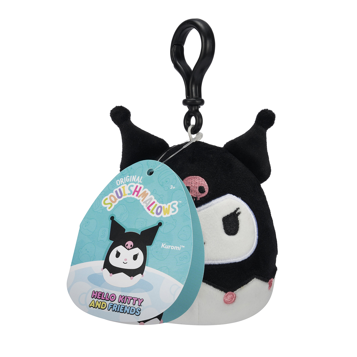 М'яка іграшка на кліпсі Squishmallows — Куромі (Kuromi) — 9 см — превʼю 3