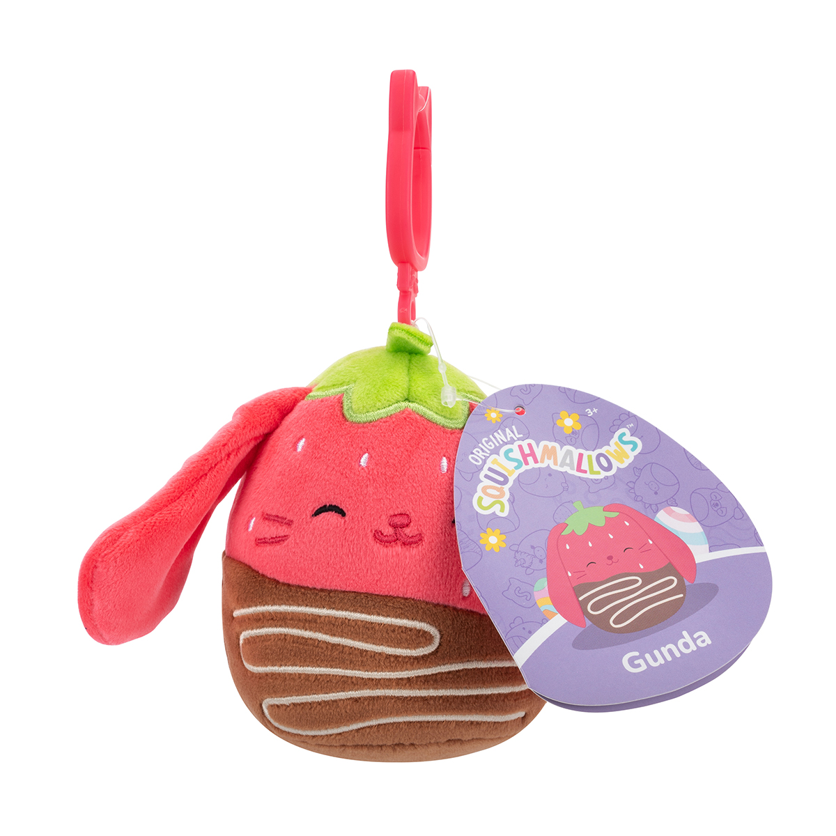 М'яка іграшка Squishmallows – Кролик Гунда (Gunda The Rabbit) – на кліпсі — превʼю 7