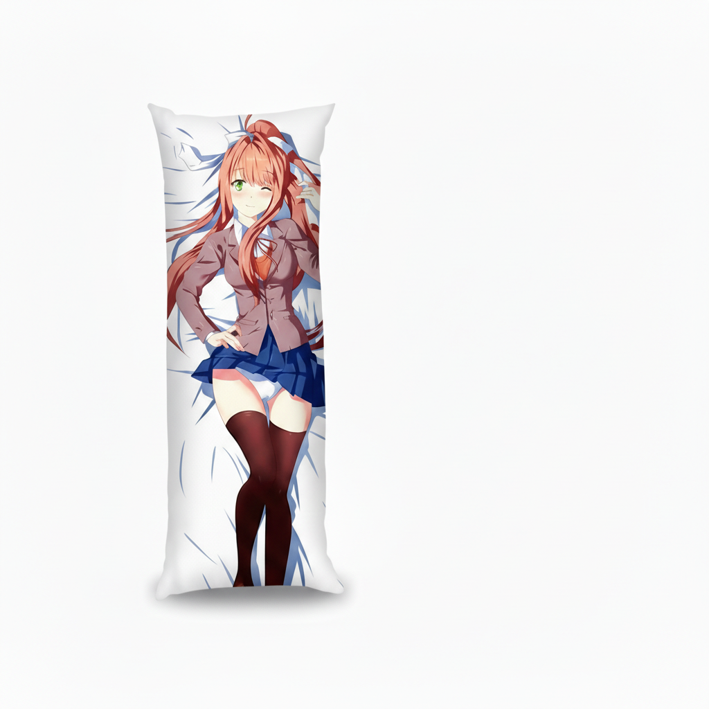 Подушка дакімакура Моніка Monika Літературний клуб Докі Докі Doki Doki Literature Club 13х34 см — превʼю 3