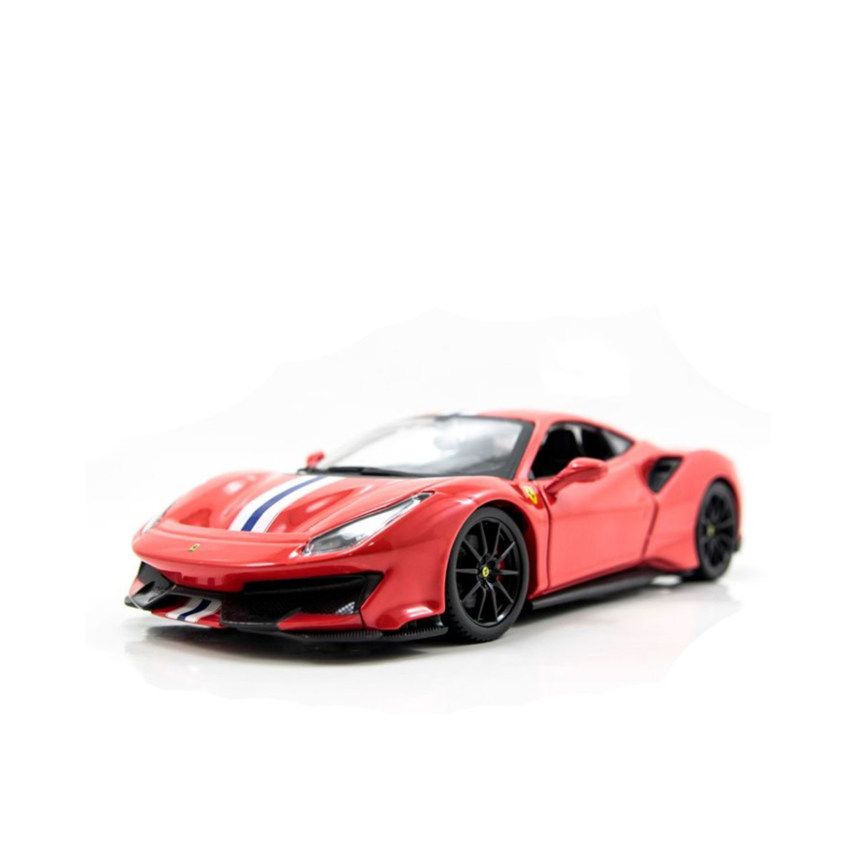 Автомодель Bburago Ferrari 488 Pista 1:24 металева червоно-чорна