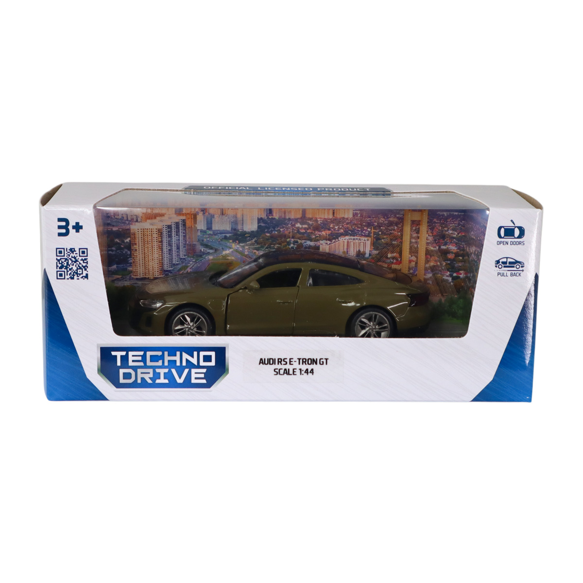 Автомодель Audi RS E-tron GT Techno Drive 1:43 металева з функцією pull back Коричнева — превʼю 5