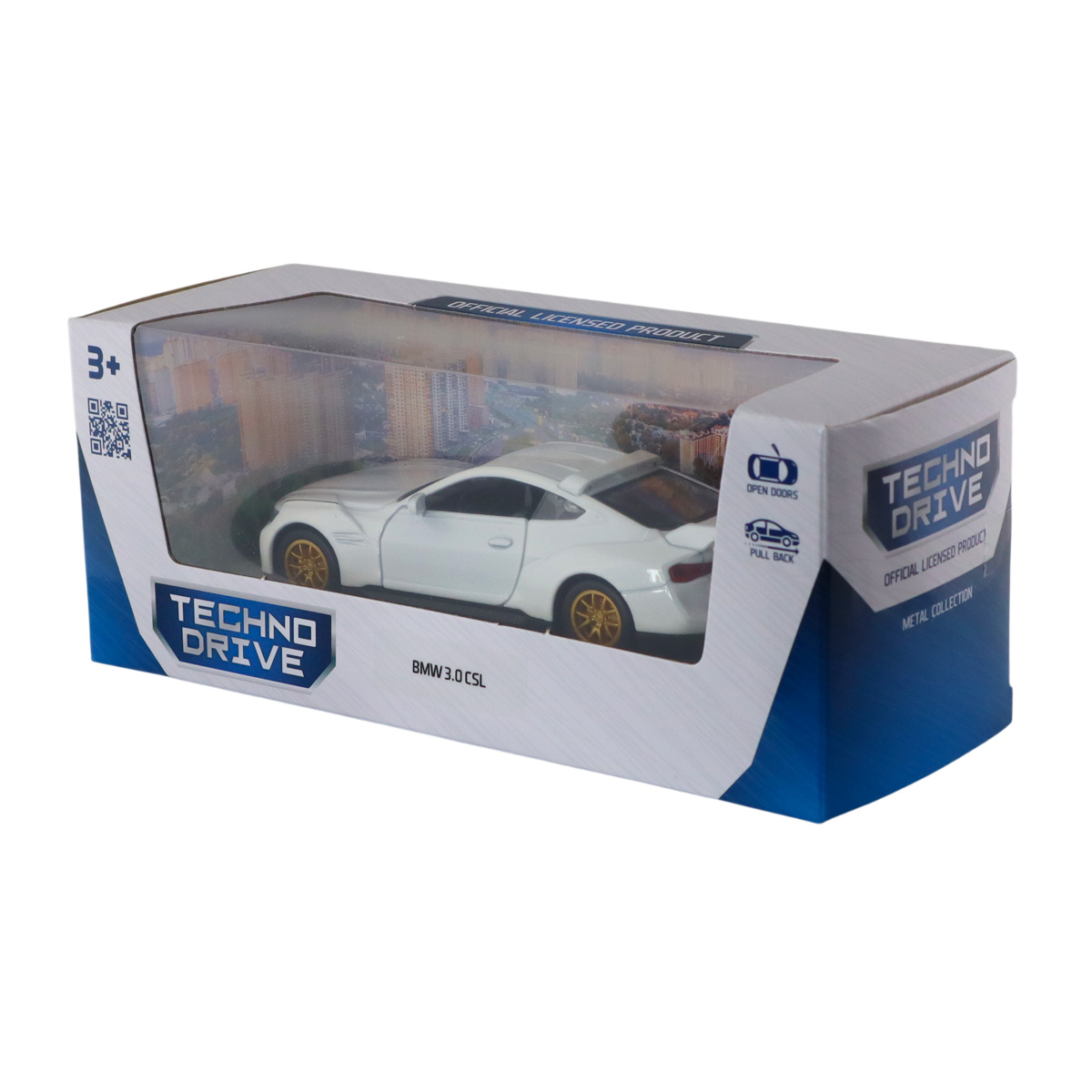 Автомодель Techno Drive BMW 3.0 CSL металева 1:42 Біла — превʼю 4