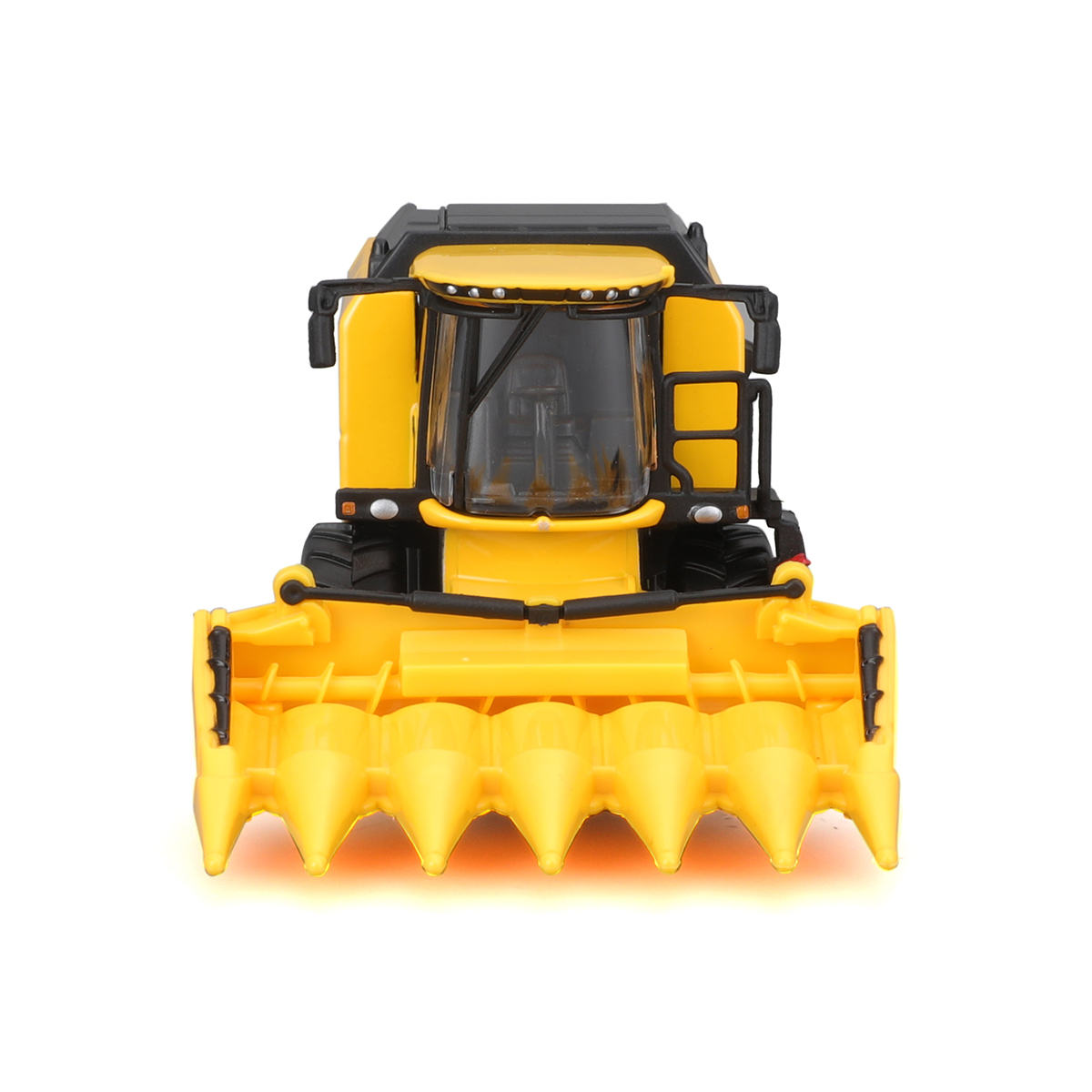Автомодель Bburago New Holland TC5.90 зернозбиральний комбайн з жаткою 18 см Жовто-чорний — превʼю 6