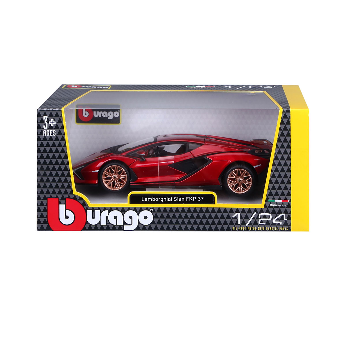 Автомодель Bburago Lamborghini Sian FKP 37 металева 1:24 — превʼю 9