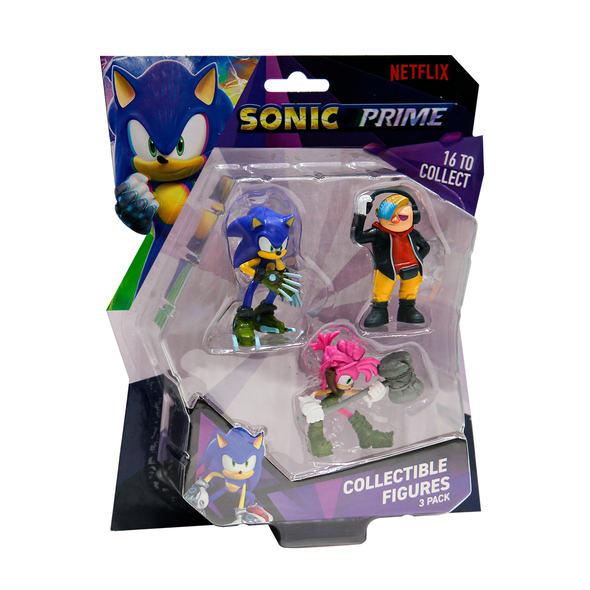Набір ігрових фігурок Sonic Prime 3 шт 6,5 см Сонік Емі Доктор Не — превʼю 1