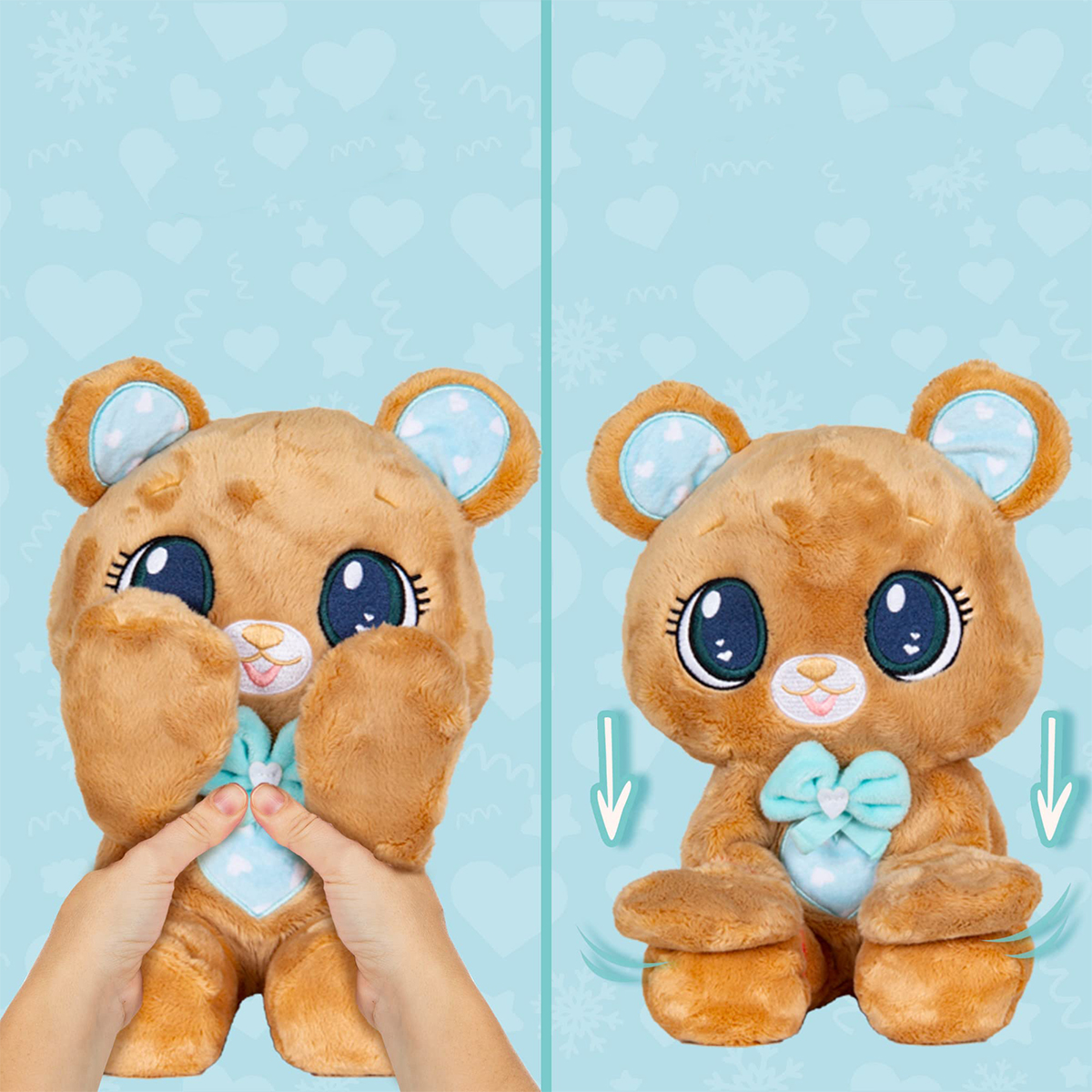 М'яка іграшка Peekapets — Ведмедик (Bear) — Коричневий — превʼю 5