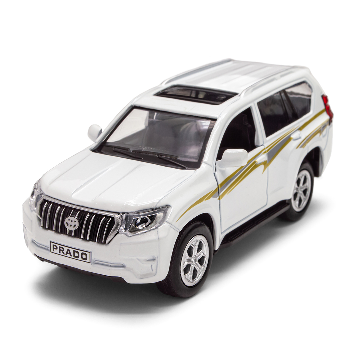 Автомодель Toyota Prado металева 1:40 Біла — превʼю 1