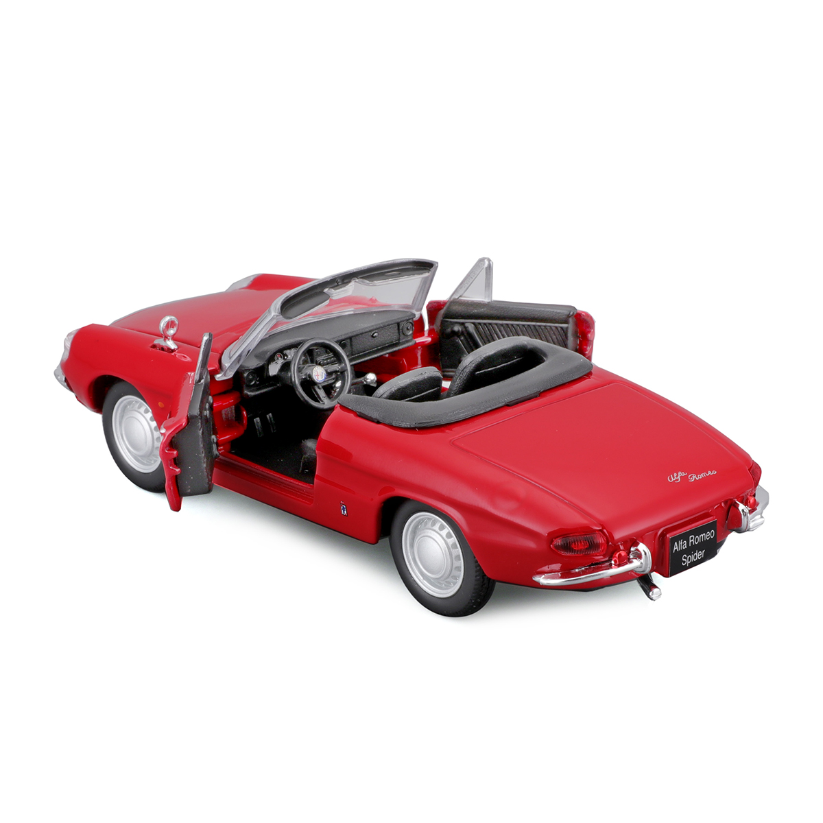 Автомодель Bburago Alfa Romeo Spider 1966 червона 1:32 — превʼю 4