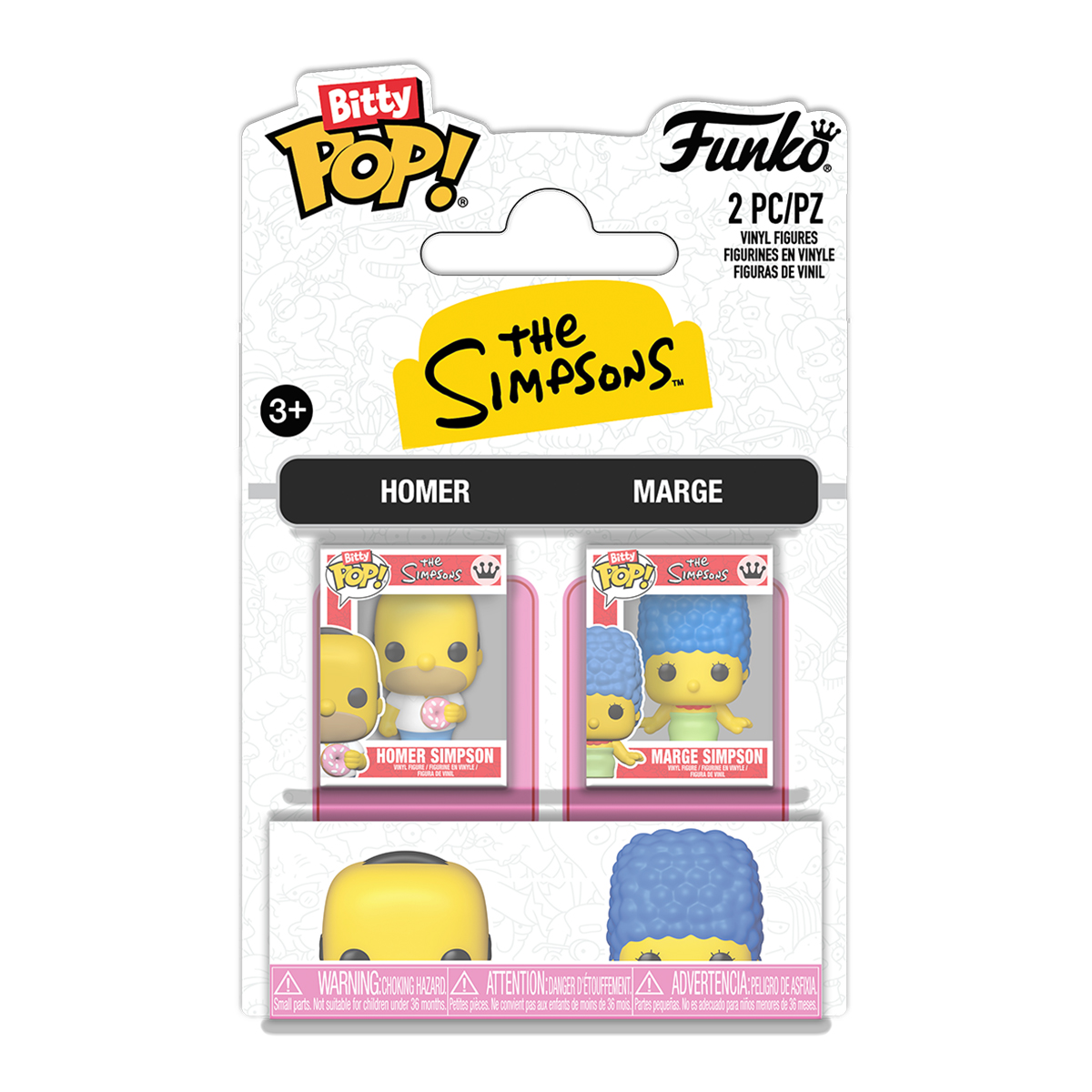 Фігурки Funko Bitty Pop — Сімпсони Гомер та Мардж (The Simpsons Homer & Marge) — 2,3 см — превʼю 1