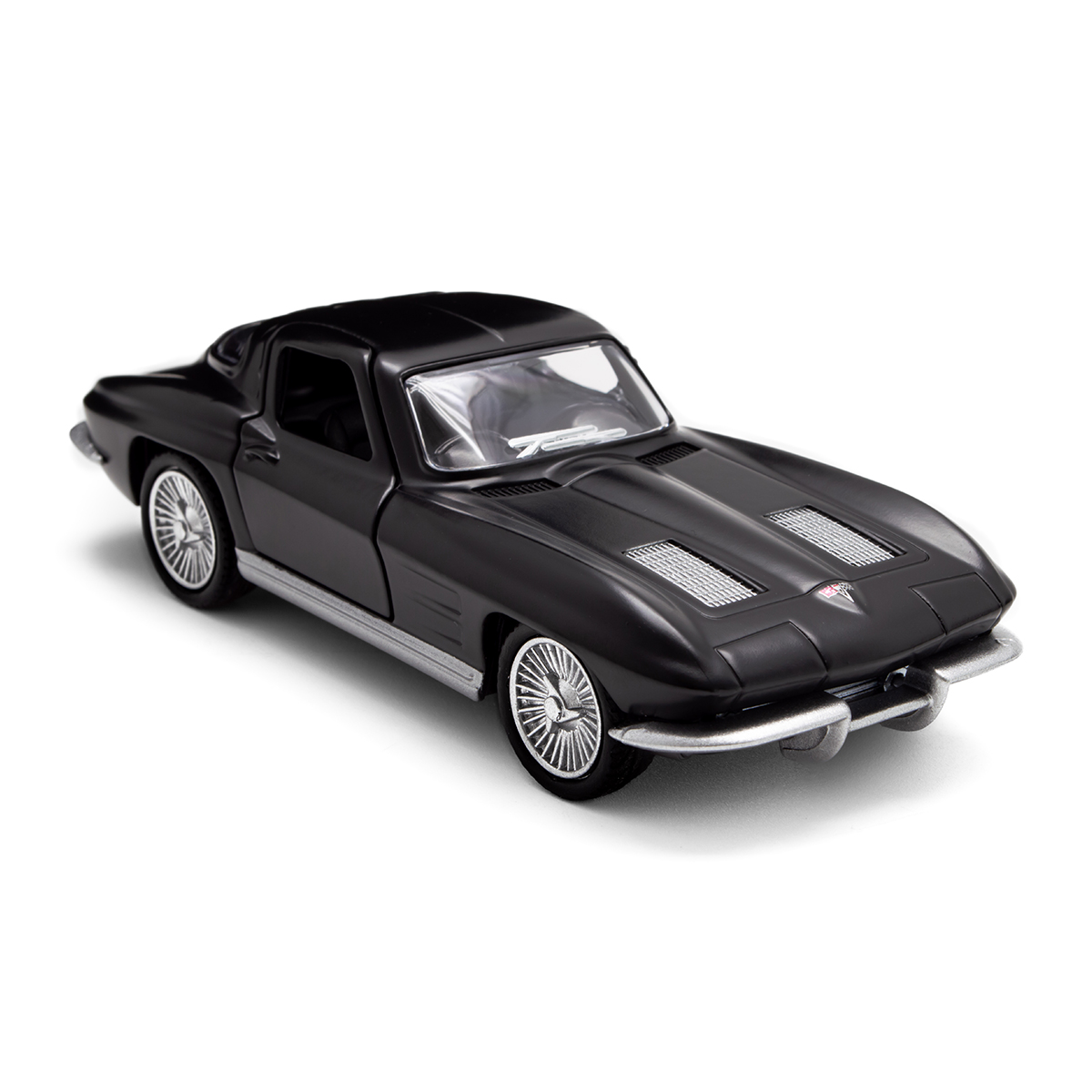 Автомодель Chevrolet Corvette Split Window 1963 металева 1:35 Матова чорна — превʼю 13